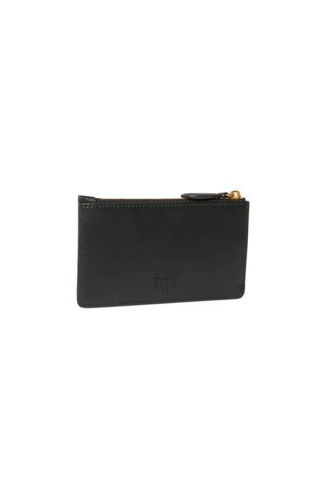 Porta carte in pelle da donna con logo Pinko retro