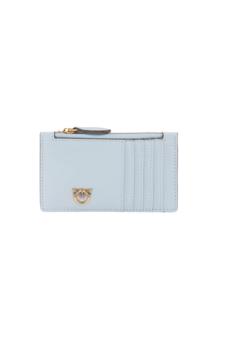 Porta carte in pelle da donna con logo Pinko