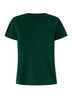 T-shirt da donna in cotone maniche corte Pinko basico fronte verde
