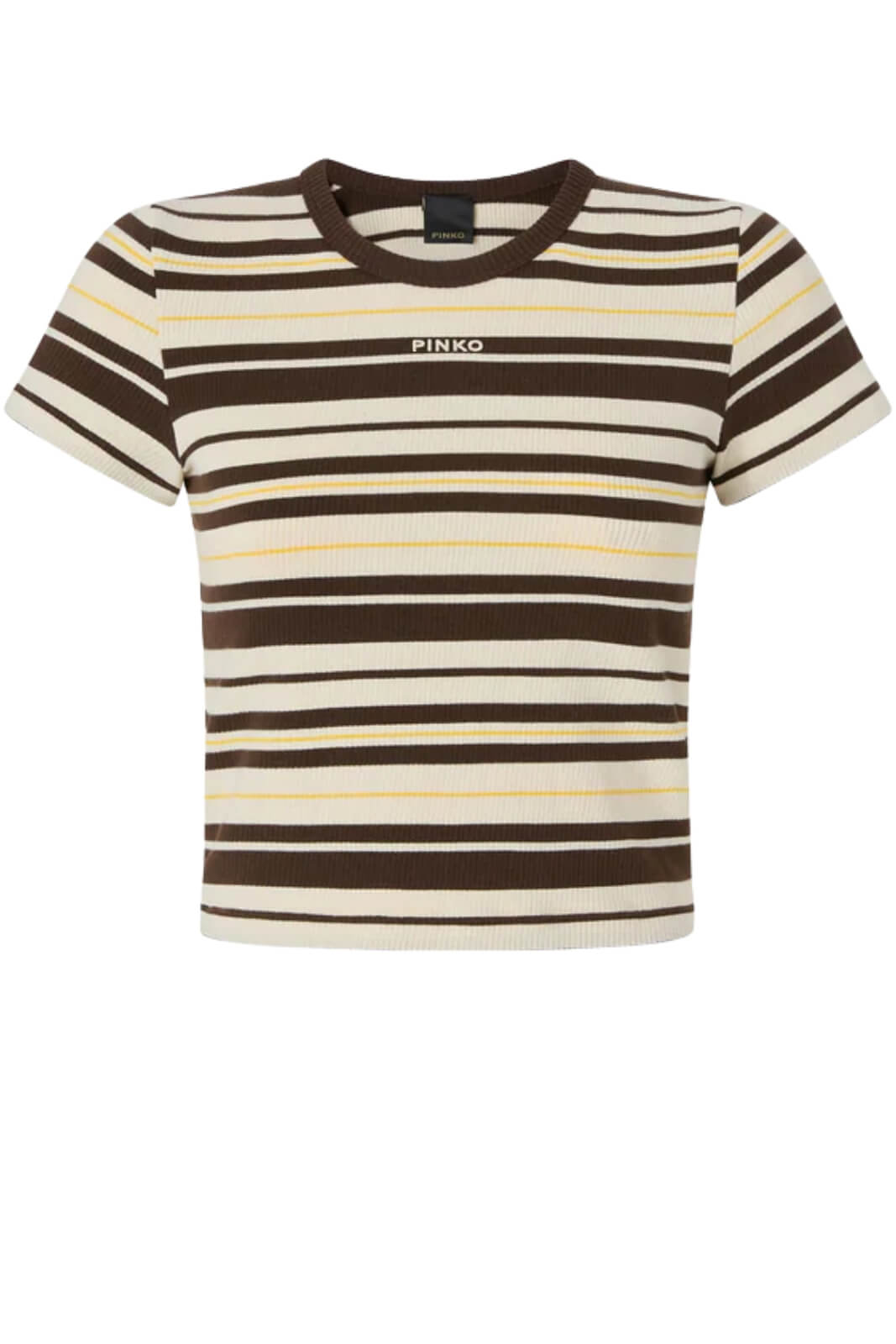 T-shirt da donna Pinko a costine multicolore
