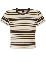 T-shirt da donna Pinko a costine multicolore