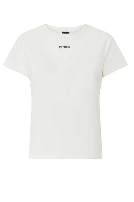 T-shirt da donna Pinko in cotone con stampa logo
