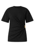 T-shirt da donna Pinko con morsetto e drappeggio sul fianco