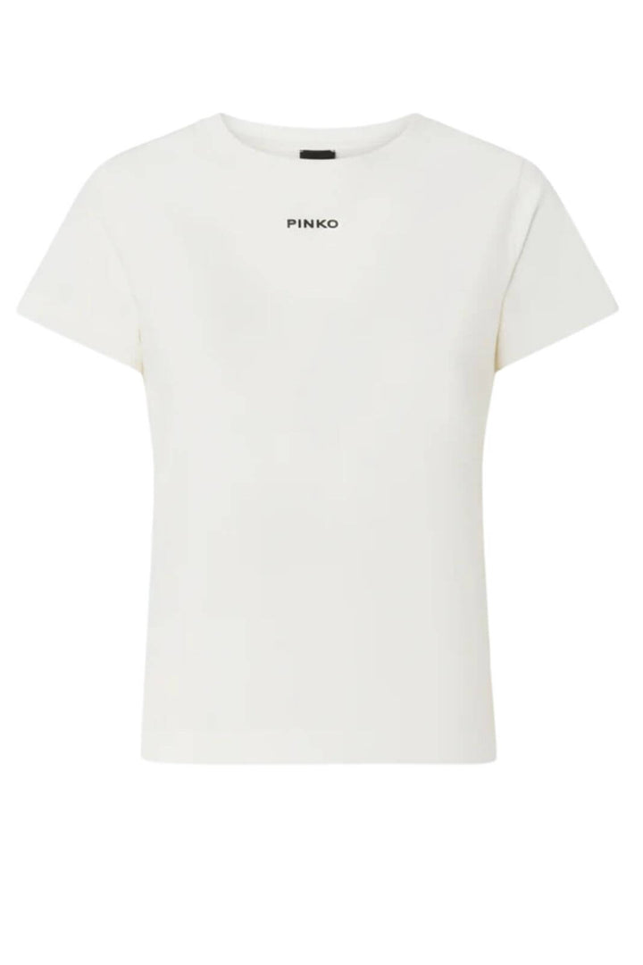 Pinko T-shirt Donna con logo gommato / Bianco