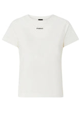 Pinko T-shirt Donna con logo gommato / Bianco