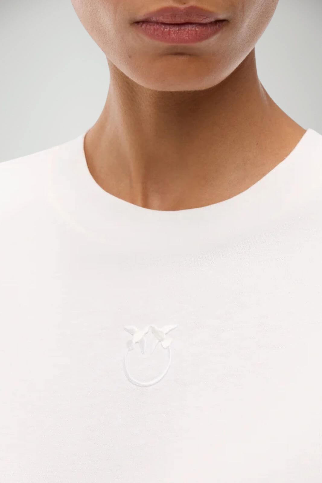 Pinko T-shirt Donna in jersey maniche ampie / Bianco