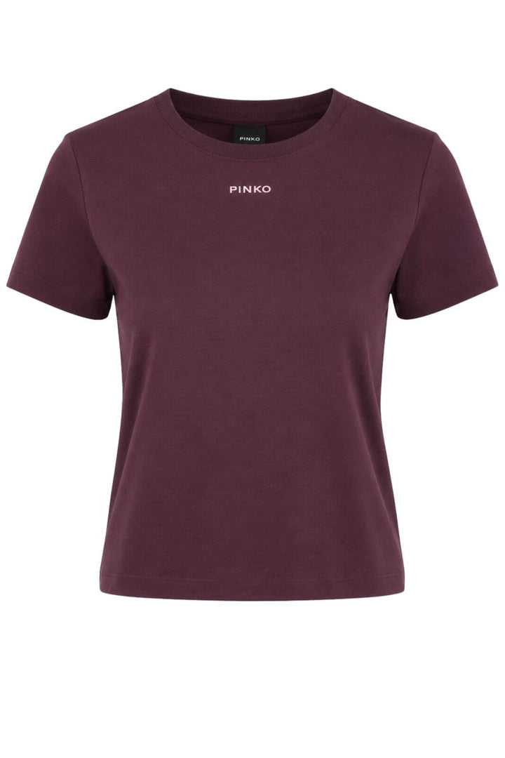 Pinko T-shirt Donna con logo gommato / Bordeaux