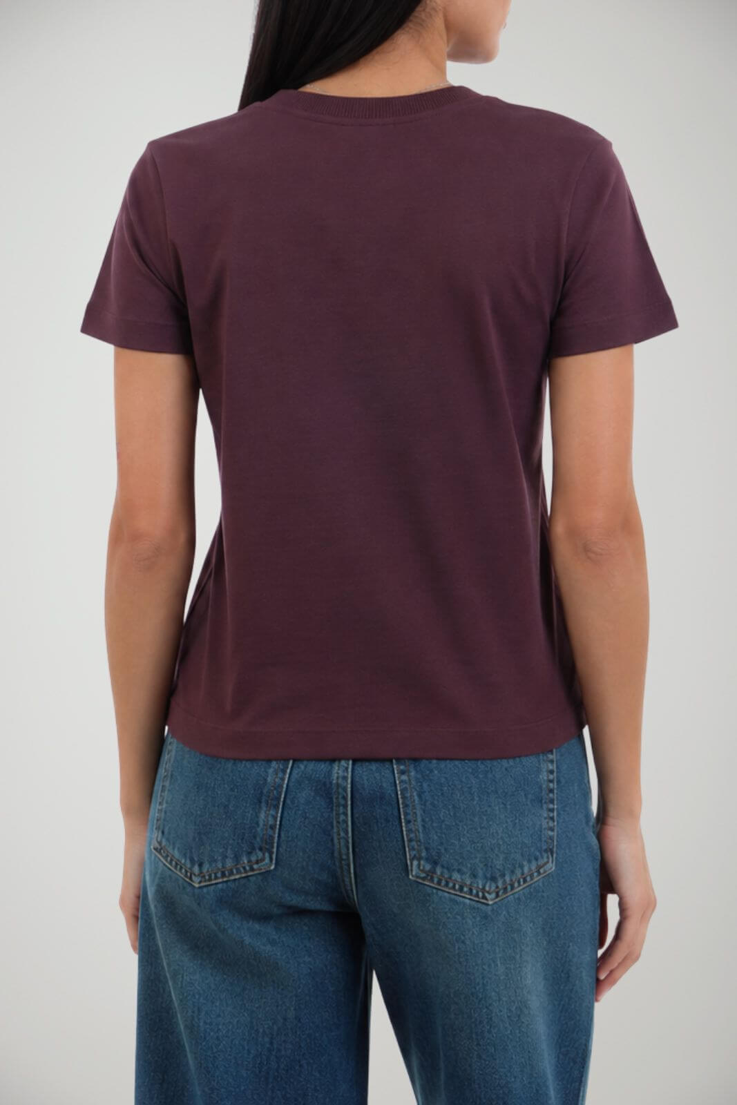 Pinko T-shirt Donna con logo gommato / Bordeaux