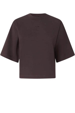 Pinko T-shirt Donna in jersey maniche ampie / Marrone