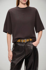 Pinko T-shirt Donna in jersey maniche ampie / Marrone