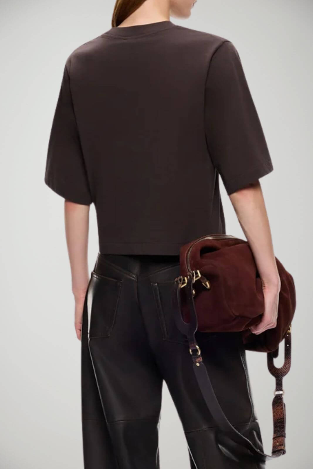 Pinko T-shirt Donna in jersey maniche ampie / Marrone
