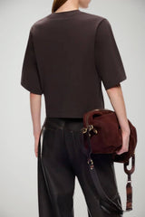 Pinko T-shirt Donna in jersey maniche ampie / Marrone