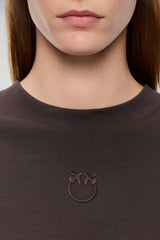 Pinko T-shirt Donna in jersey maniche ampie / Marrone
