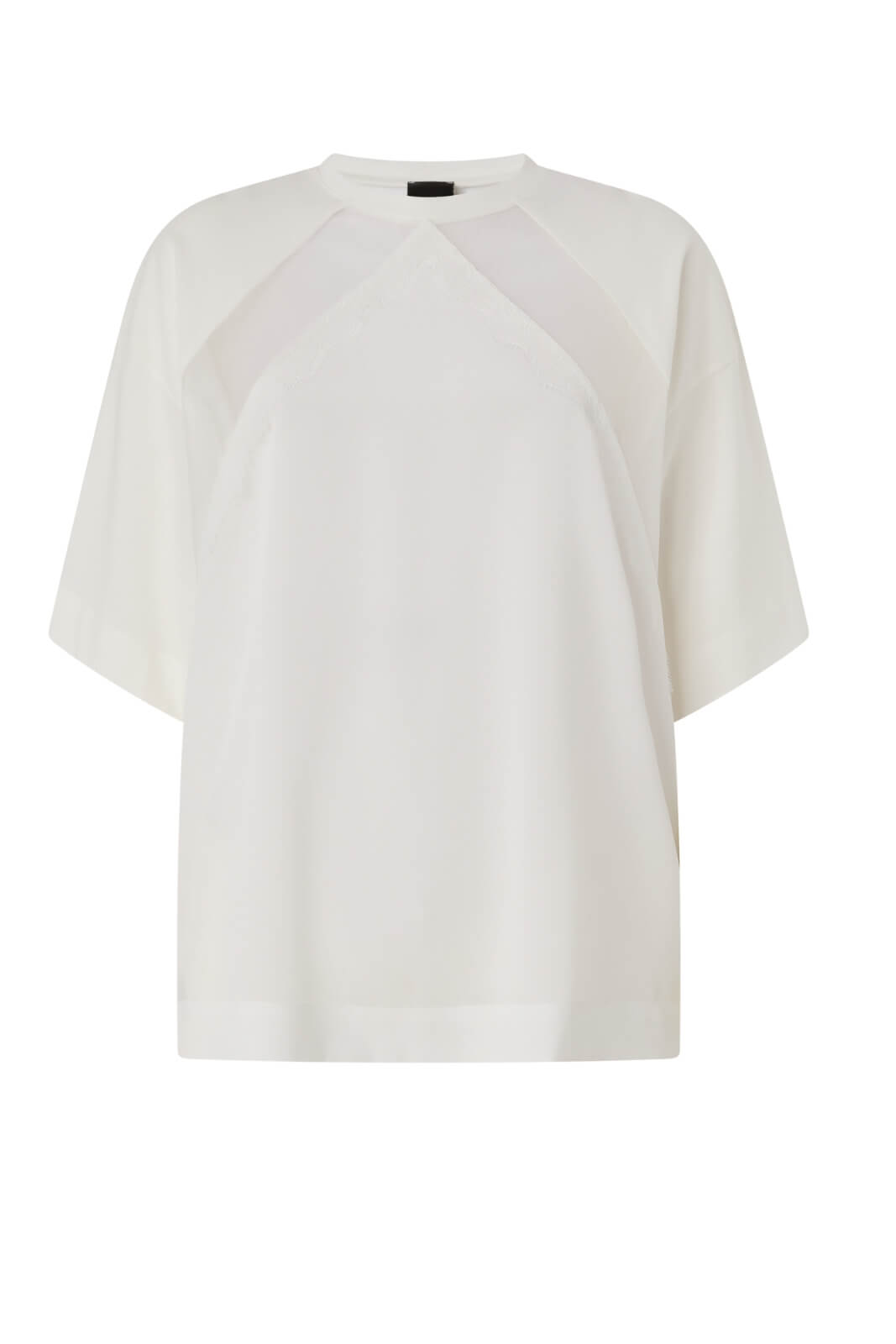 T-shirt da donna Pinko in jersey con pizzo trasparente
