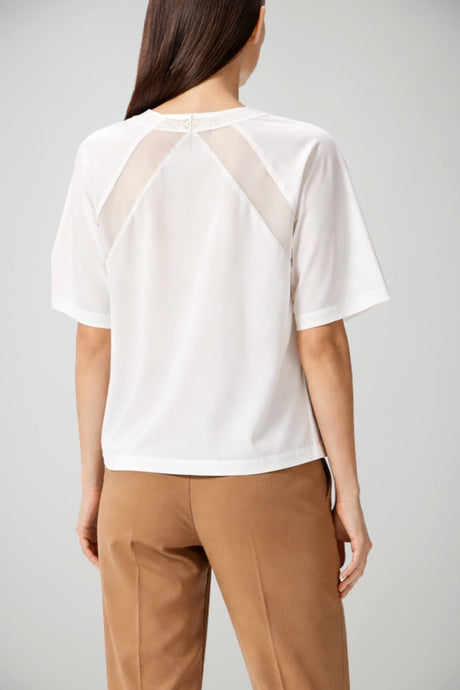T-shirt da donna Pinko in jersey con pizzo trasparente