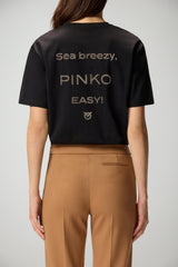 T-shirt da donna Pinko Strepitoso con strass retro