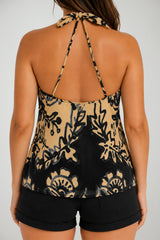 Please Top Donna con Fantasie Floreali
