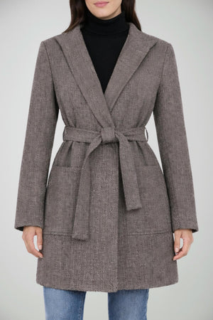Cappotto da donna Please a vestaglia con cappuccio