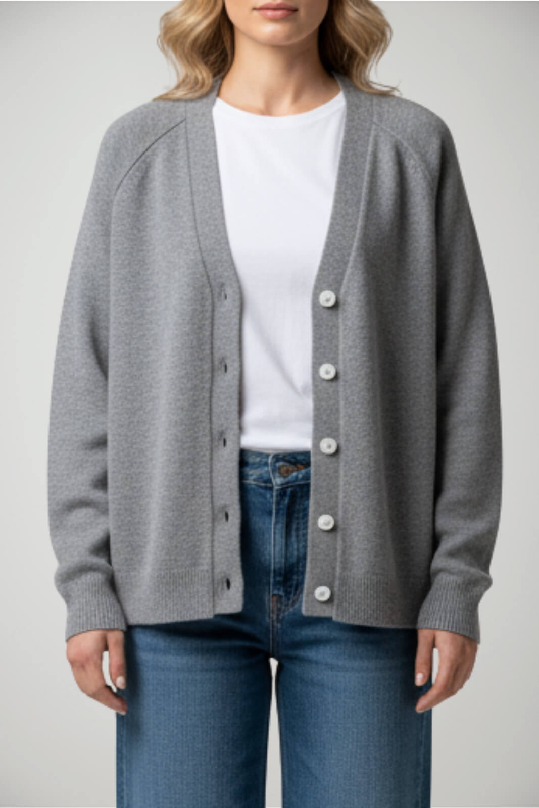 Cardigan da donna Please in misto viscosa con bottoni centrali