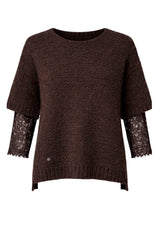 Maglione da donna Please con maniche in pizzo