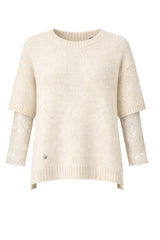 Please Maglia Donna over fit con inserto in pizzo