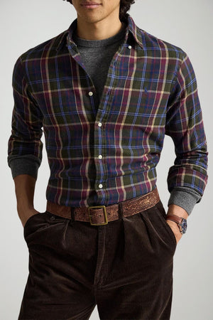 Polo Ralph Lauren Camicia Uomo in flanella Custom Fit