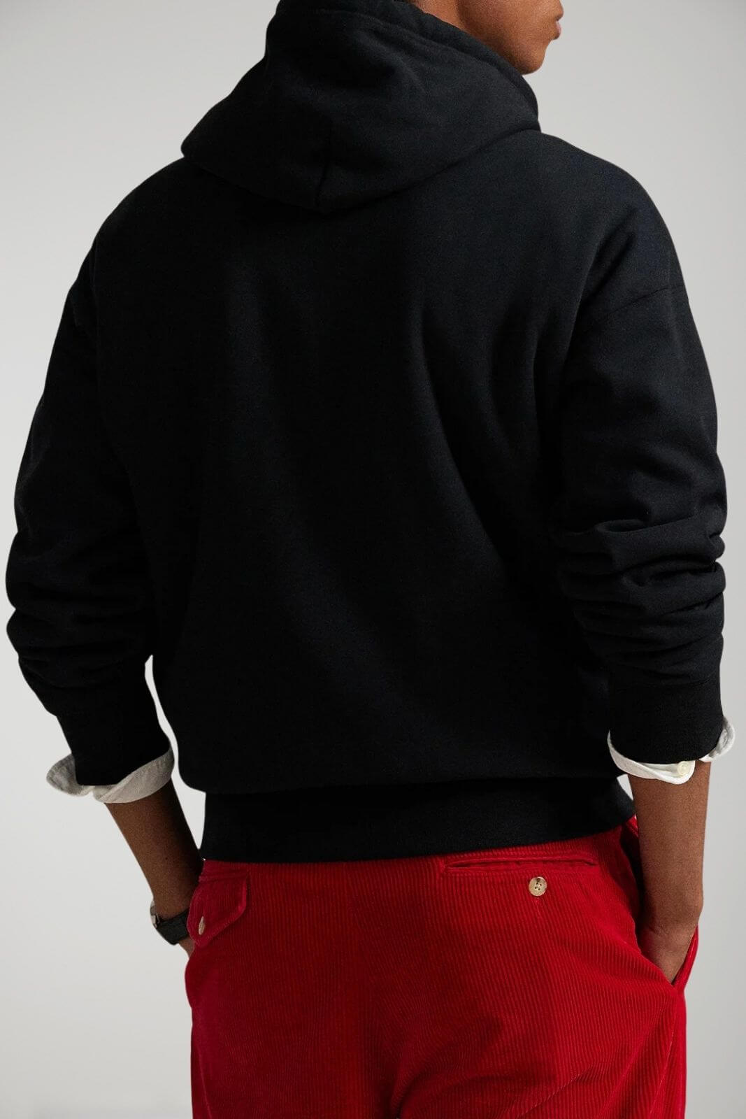 Polo Ralph Lauren felpa uomo polo bear con pelliccia interna