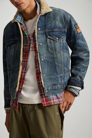 Polo Ralph Lauren Giacca Uomo Trucker con fodera in sherpa