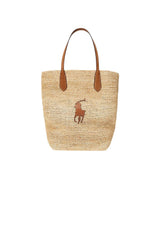 Polo Ralph Lauren Borsa Donna Tote Big Pony grande in rafia