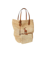 Polo Ralph Lauren Borsa Donna Tote Big Pony grande in rafia