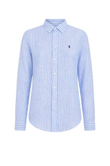 Polo Ralph Lauren Camicia Donna in Lino Rigata