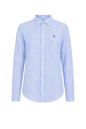 Polo Ralph Lauren Camicia Donna in Lino Rigata