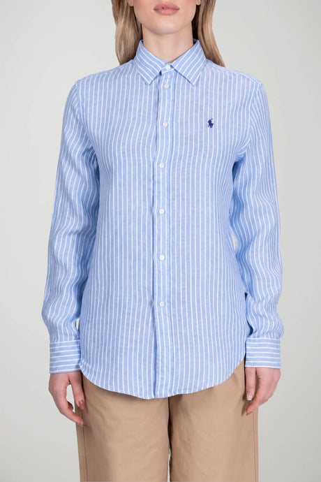 Polo Ralph Lauren Camicia Donna in Lino Rigata