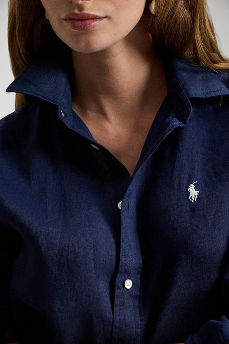 Polo Ralph Lauren Camicia Donna in lino navy