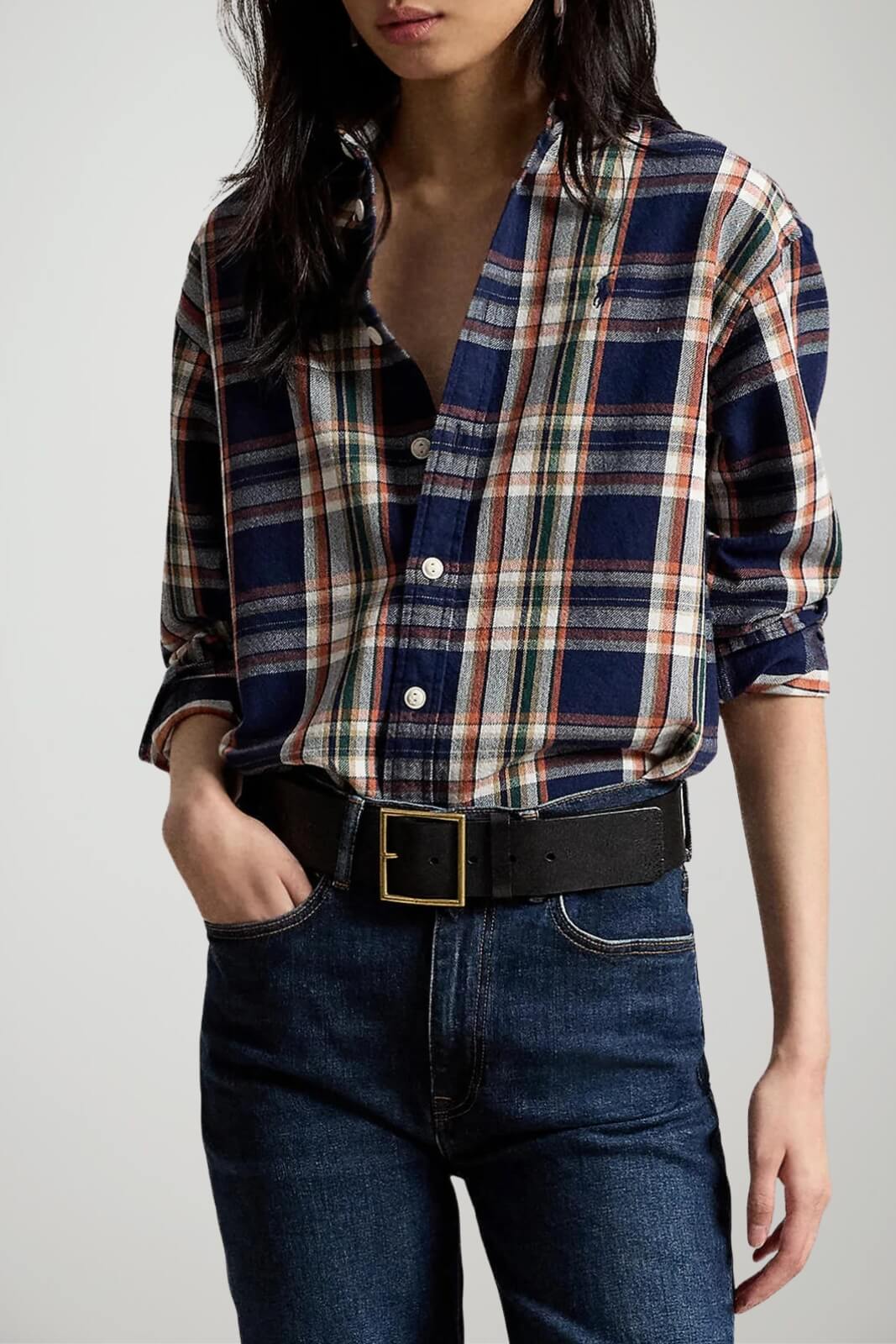 Polo Ralph Lauren Camicia Donna a quadri Relaxed Fit