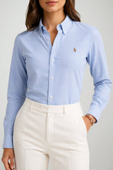 Polo Ralph Lauren Camicia Donna stretch Slim Fit / Celeste