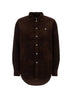 Polo Ralph Lauren Camicia Donna in velluto Classic Fit / Marrone