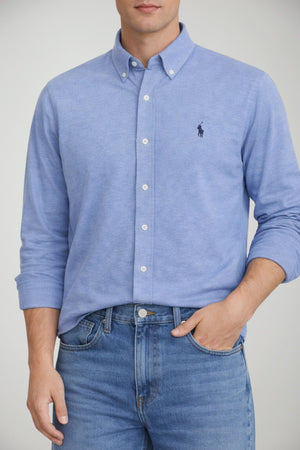 Polo Ralph Lauren Camicia Uomo in piquè sky