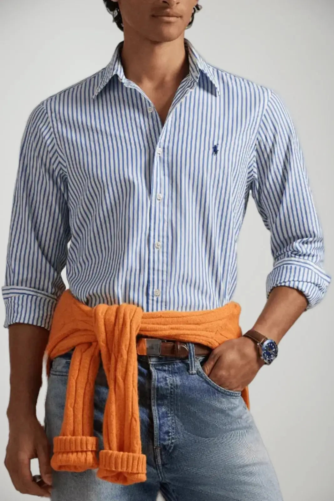 Polo Ralph Lauren Camicia Uomo custom fit a righe