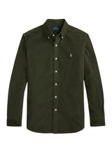 Polo Ralph Lauren Camicia Uomo in velluto Custom Fit / Oliva