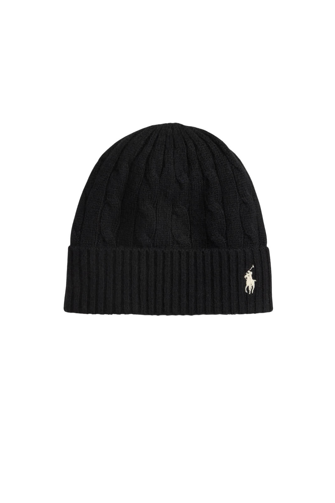 Polo Ralph Lauren Cappello Donna in lana a trecce / Nero