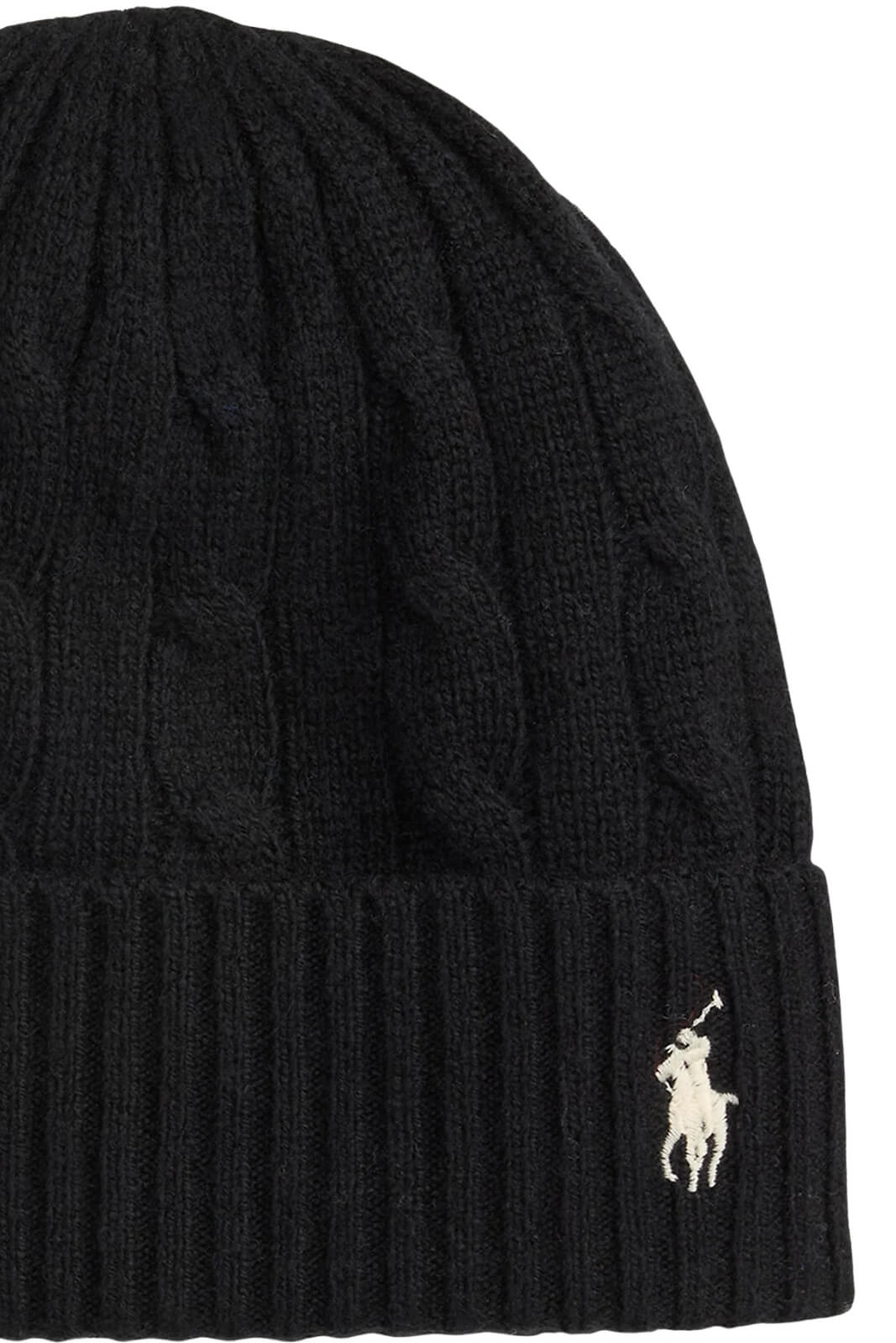Polo Ralph Lauren Cappello Donna in lana a trecce / Nero