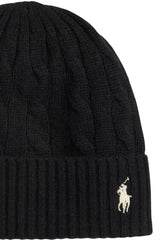 Polo Ralph Lauren Cappello Donna in lana a trecce / Nero