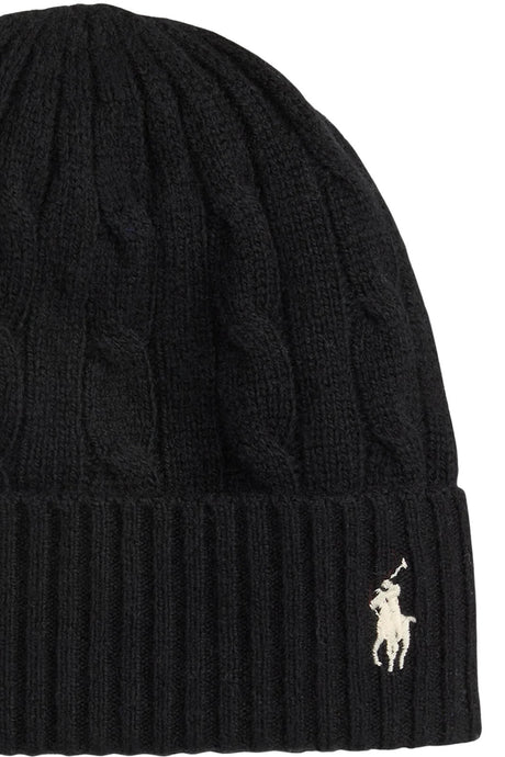 Polo Ralph Lauren Cappello Donna in lana a trecce / Nero