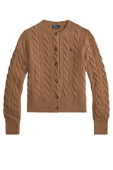 Polo Ralph Lauren Cardigan Donna a trecce / Cammello