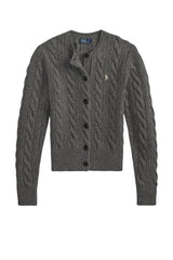 Polo Ralph Lauren Cardigan Donna a trecce / Grigio
