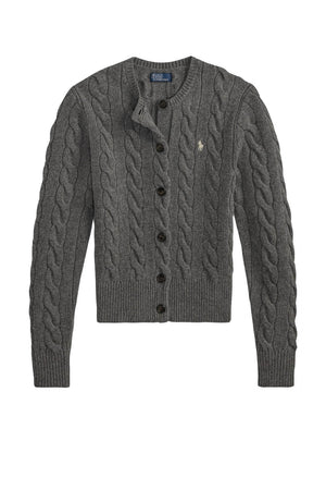 Polo Ralph Lauren Cardigan Donna a trecce / Grigio