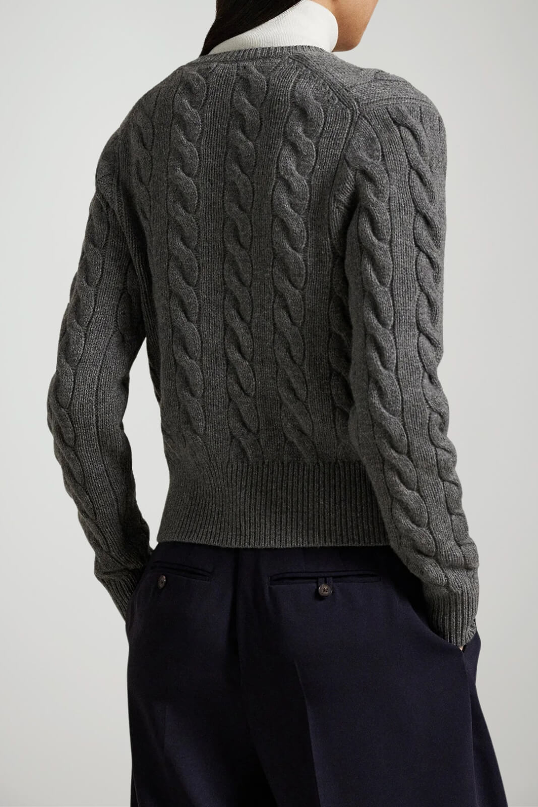 Polo Ralph Lauren Cardigan Donna a trecce / Grigio