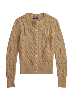 Polo Ralph Lauren Cardigan Donna a trecce / camel