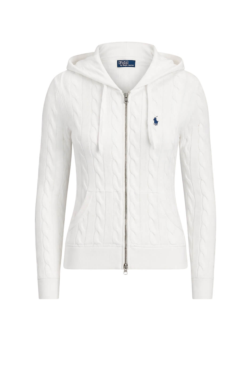 Polo Ralph Lauren Cardigan Donna a trecce con cappuccio